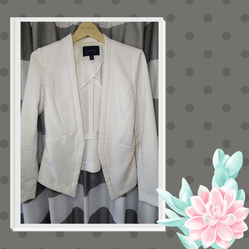 Banana Republic White Blazer